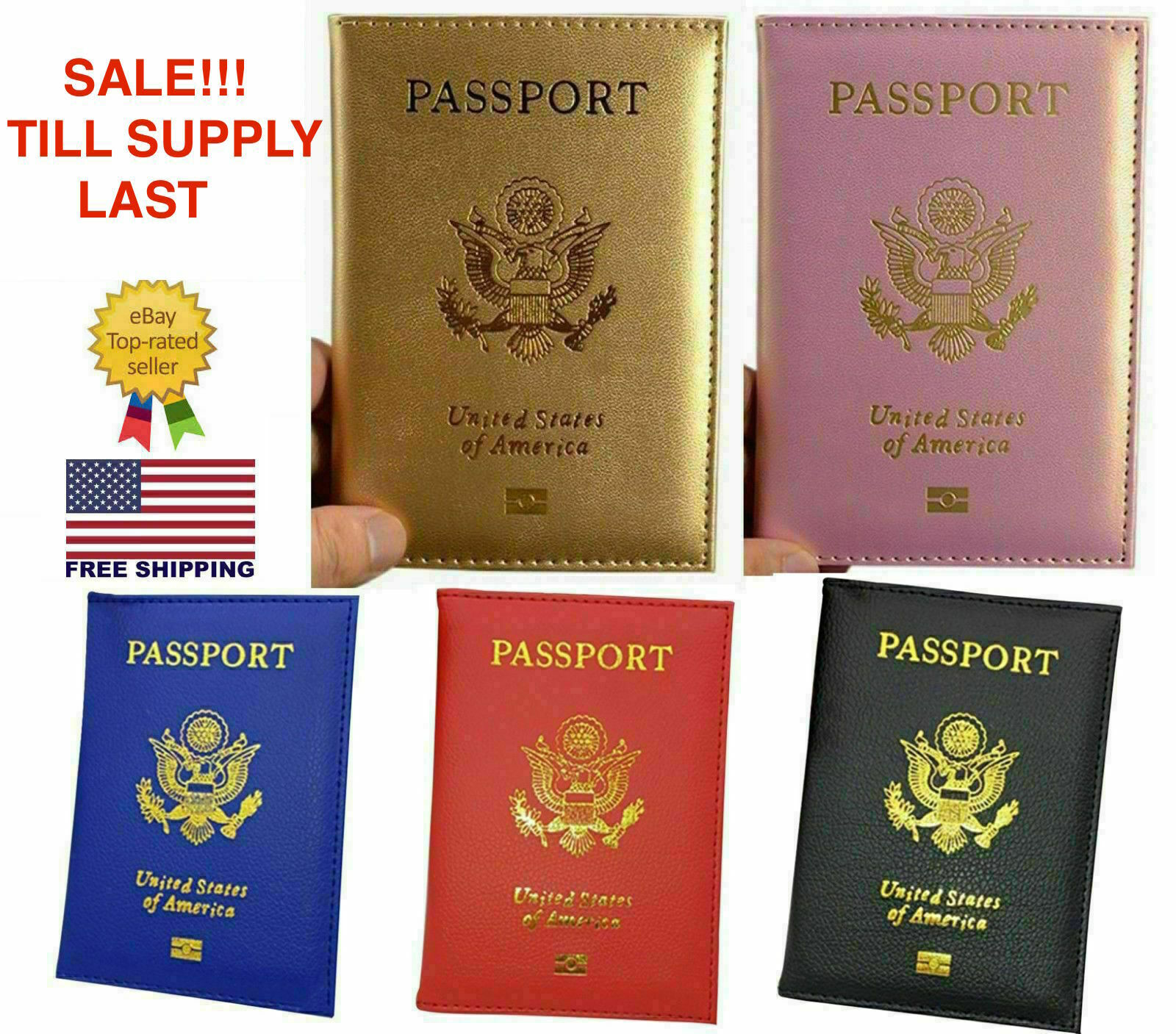 Passport Holder Travel Cover Usa National Emblem(buy 1 Get 1 50% Off)