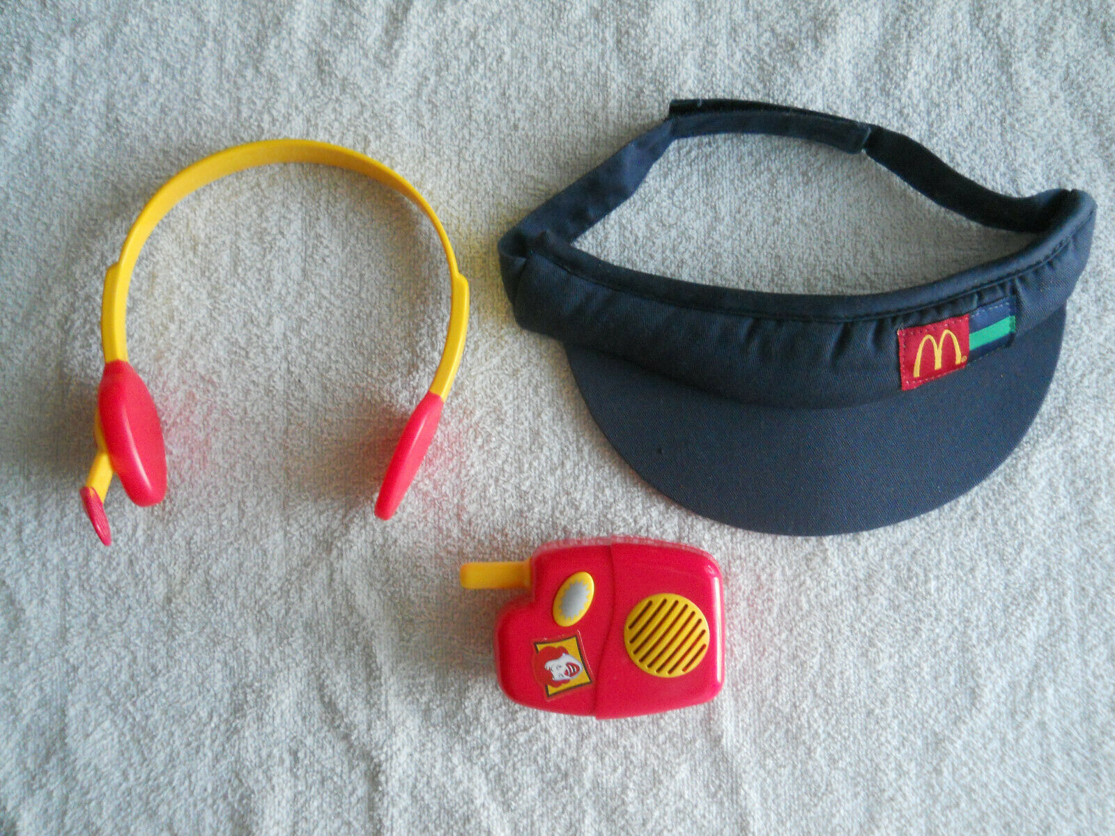 Vintage Mcdonalds Cash Register Drive Thru Play Lot- Headset*visor*walkie Talkie
