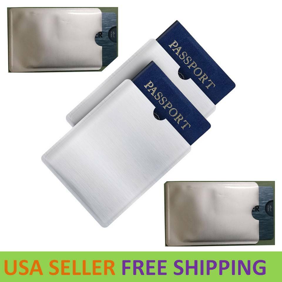 Rfid Blocking Sleeves Travel Set For Security Of Credit/debit Cards And Passport