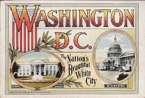 Fine 1924 "washington Dc, The Nation's Beautiful White City Photo Souvenir Book