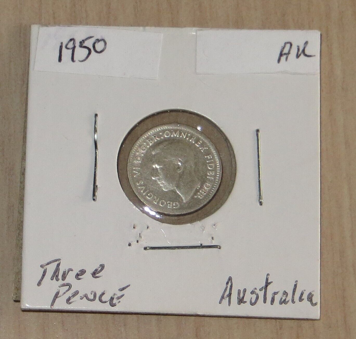 Australia 1950 Three Pence Coin 1p17 silver Coin
