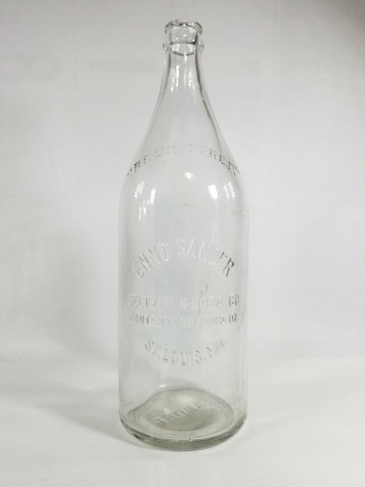 Vintage Enno Sander Soda Bottle Seltzer & Soda Co. St Louis Missouri