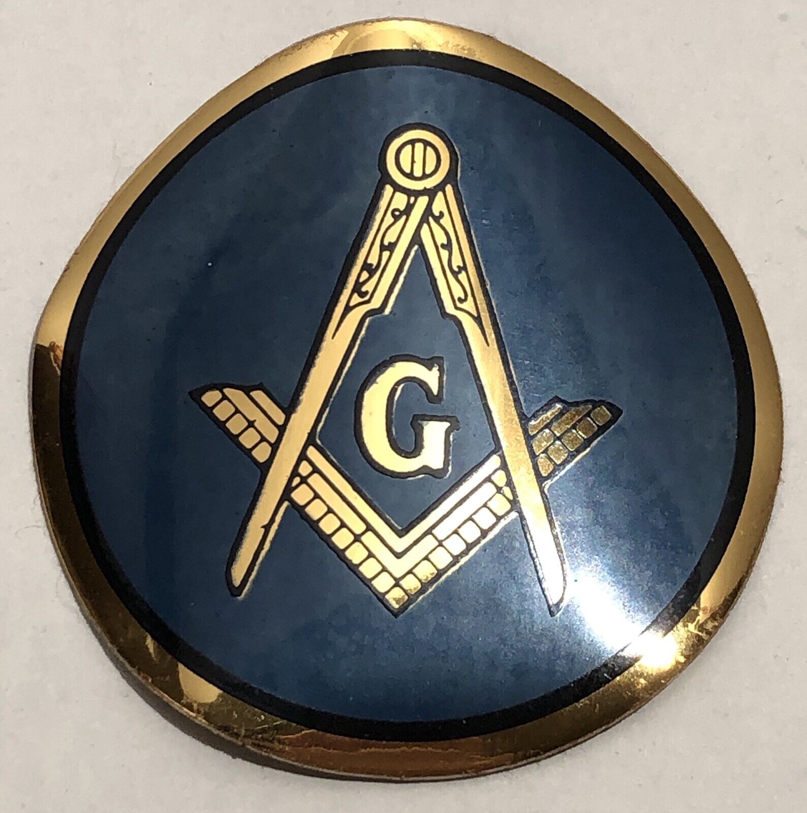Freemason Masonic Decal Compass And Square Vintage 1960s Papco