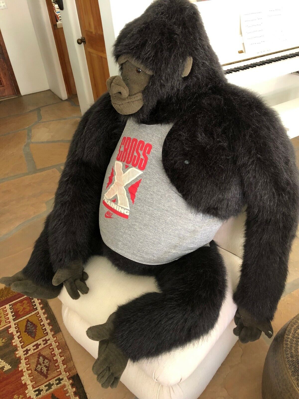 Koko Life Size 1986 Dakin Vintage Gorilla 50" Tall 89" Arm Span & T-shirt-a1-ok