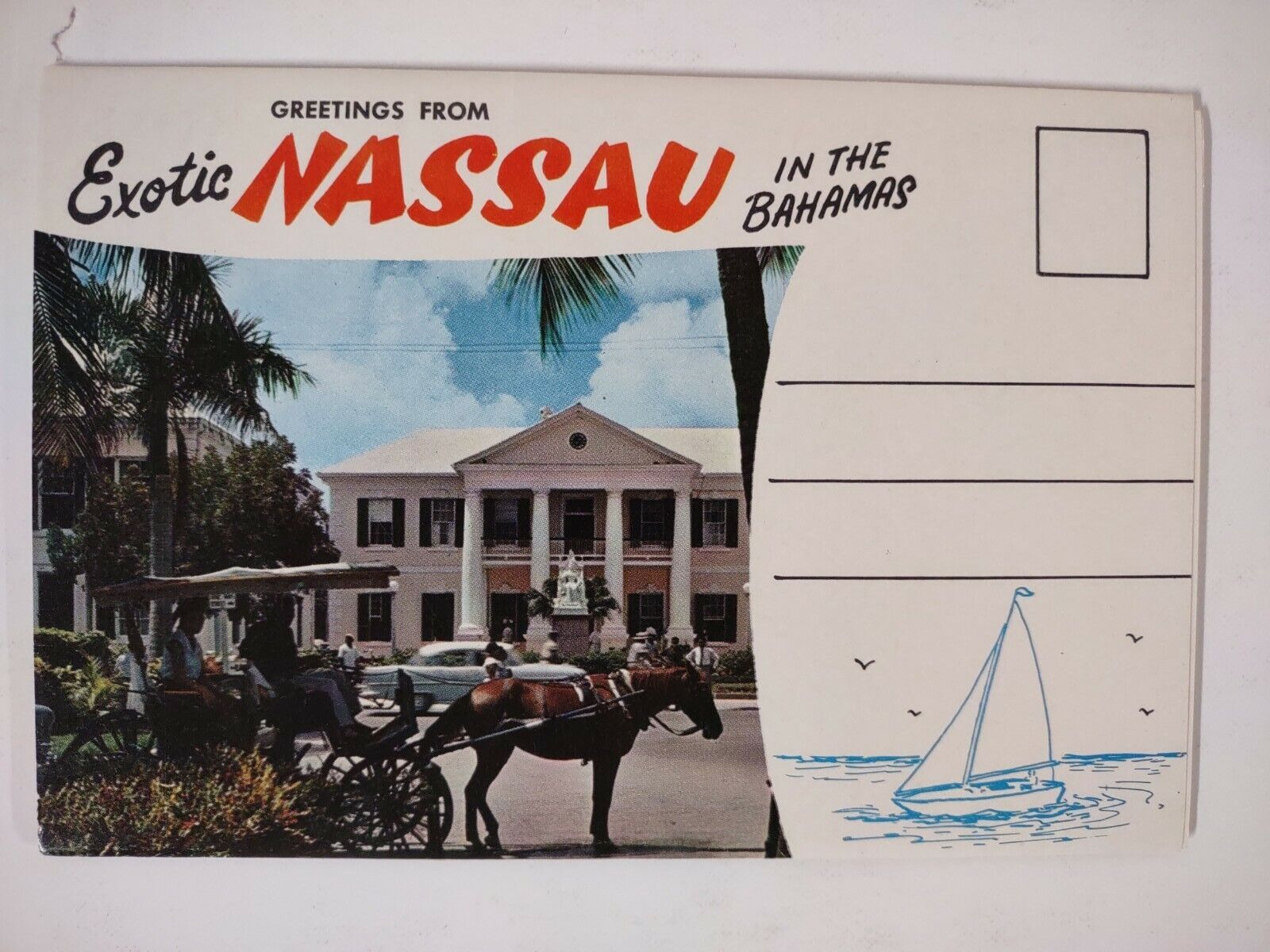 Nassau Bahamas Souvenir Booklet Foldout Vintage Travel 1960s