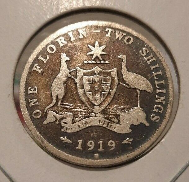 1919 M Australia Silver Florin