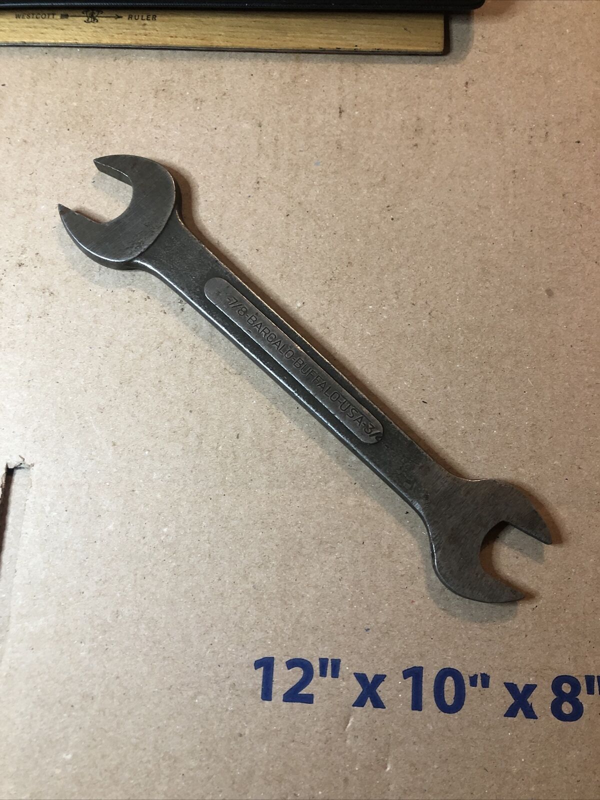 Barcalo-buffalo Jeep Willy's Tool Kit Modified Wrench 7/8 X 3/4 Ground Thinner!