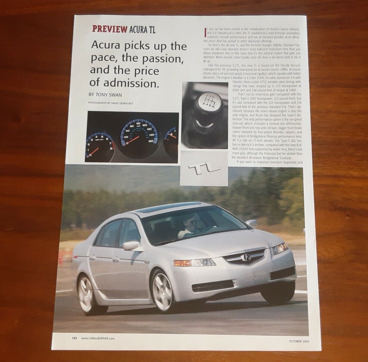Acura Tl Magazine Article Car And Driver Picks Up The Pace And Passion