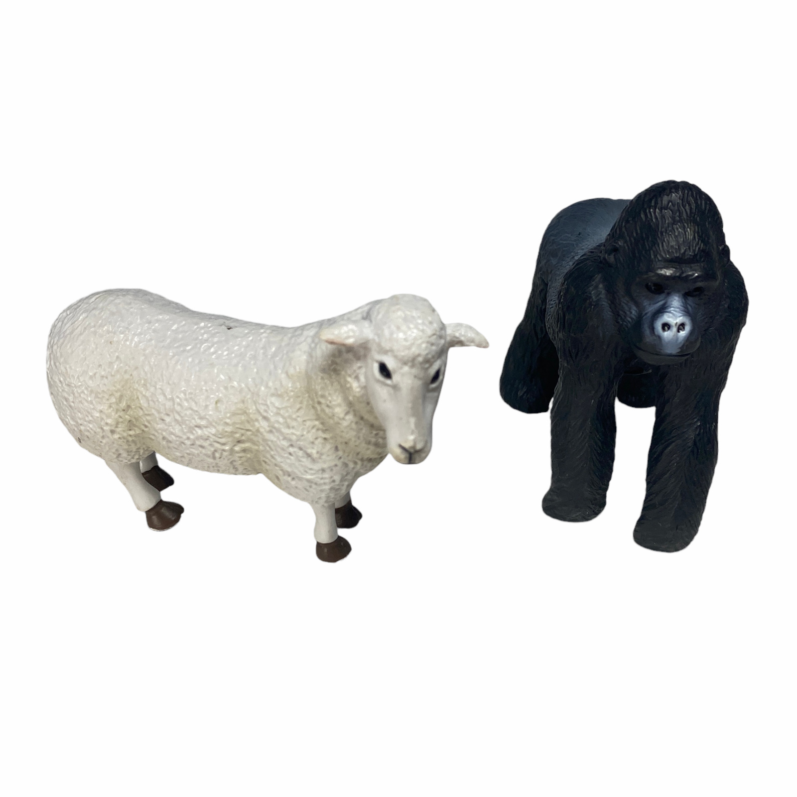 Terra By Battat Sheep & Gorilla Wildlife Animals Solid Vinyl Figure Ape 3"