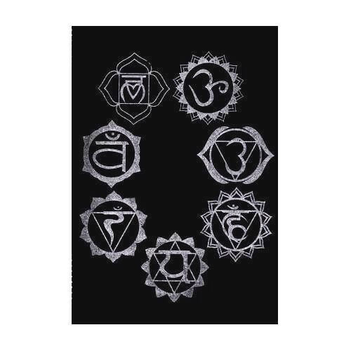 7 Chakra Pendulum Divination Mat  ~black Velvet