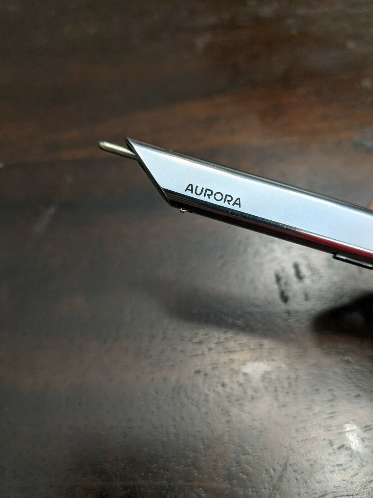 Aurora Thesi Vintage Original Ecosteel Ballpoint Pen - Italsider