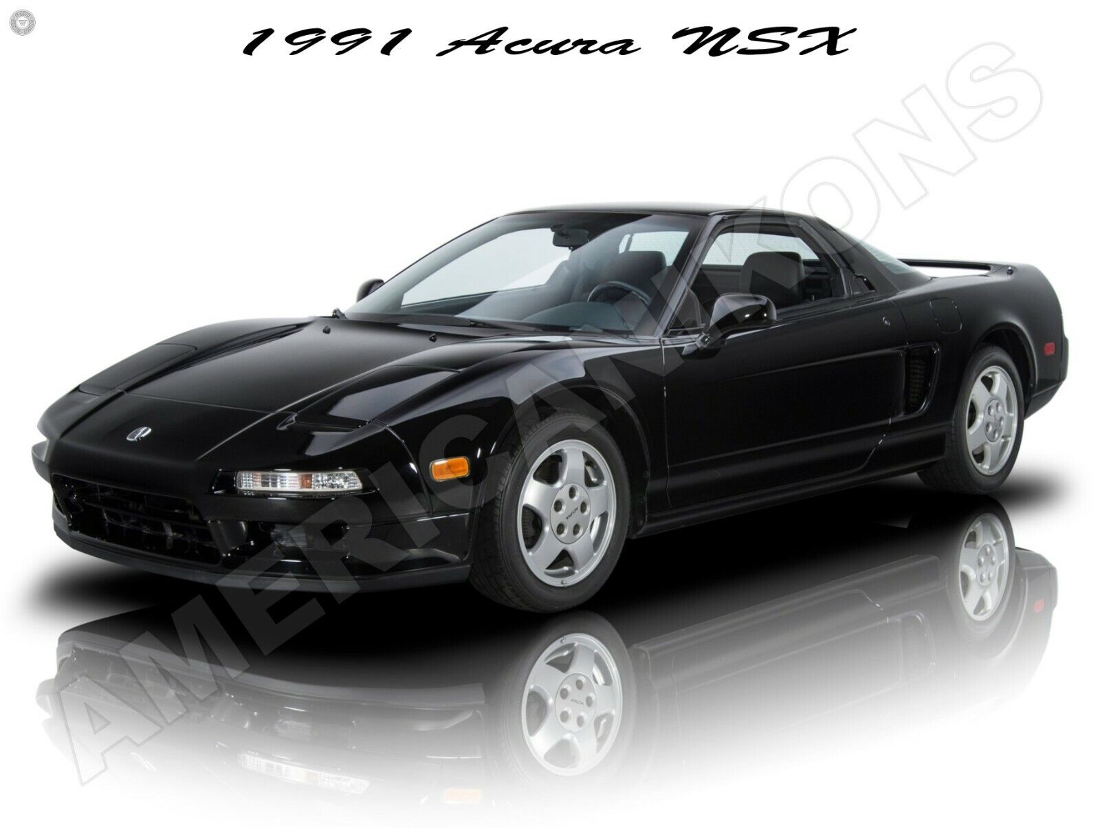 1991 Acura Nsx In Black New Metal Sign: Fully Restored