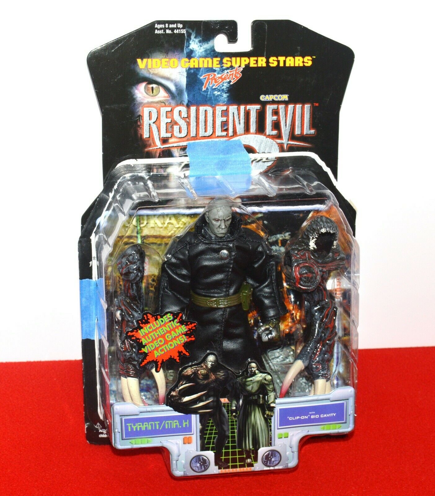 Resident Evil 2 Tyrant Mr. X Clip On Bio Cavity Action Figure Set Capcom Toybiz