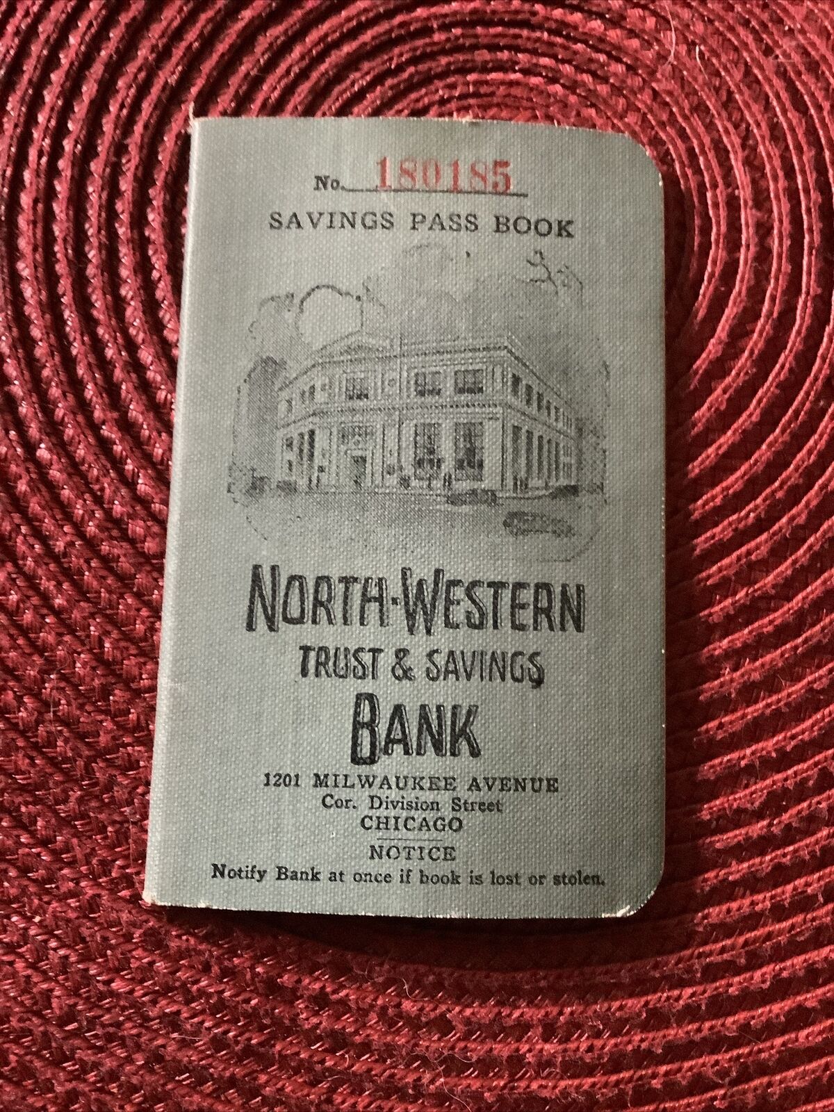 Vtg 1930’s Chicago North-western Trust & Savings Bank Pass Book Depression Era￼￼