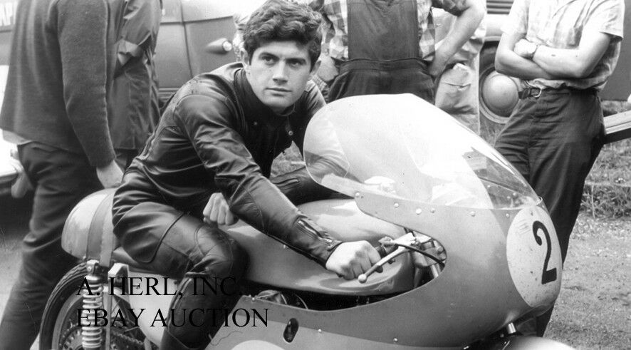 Giacomo Agostini Mv Agusta Motorcycle Legendary Rider Photograph 1960s Photo