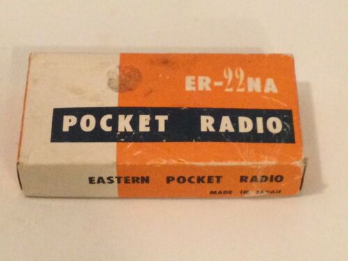 Vintage 50s Eastern Germanium Crystal Pocket Radio Model Er-22na Made In Japan