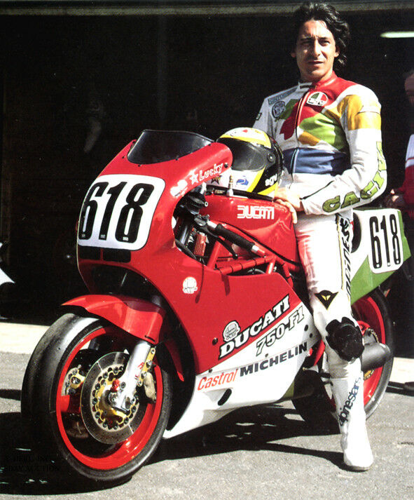 Ducati 750 F1 Factory Racing Rider Marco Lucchinelli Daytona 1986 World Champion