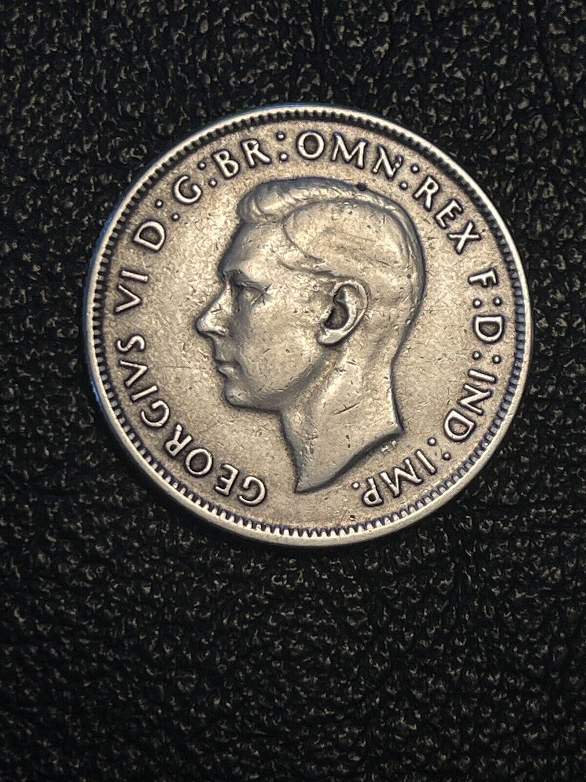 1943 Australia King George Vi Of United Kingdom Silver Shilling Coin