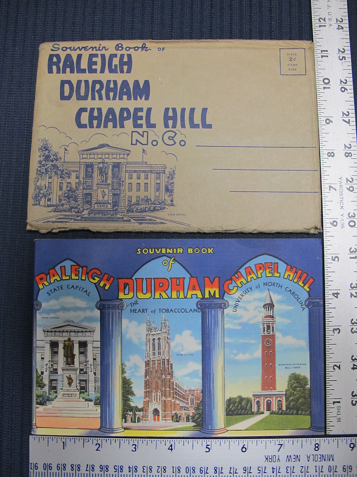 1946 Souvenir Book Raleigh Durham Chapel Hill Nc North Carolina Duke University