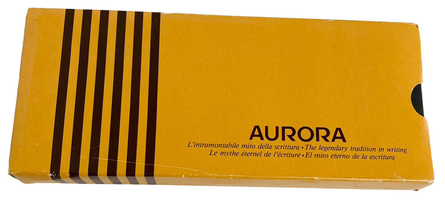 Vintage Aurora Italy Marco Polo Ballpoint Pen Chrome Plated Satin Finished