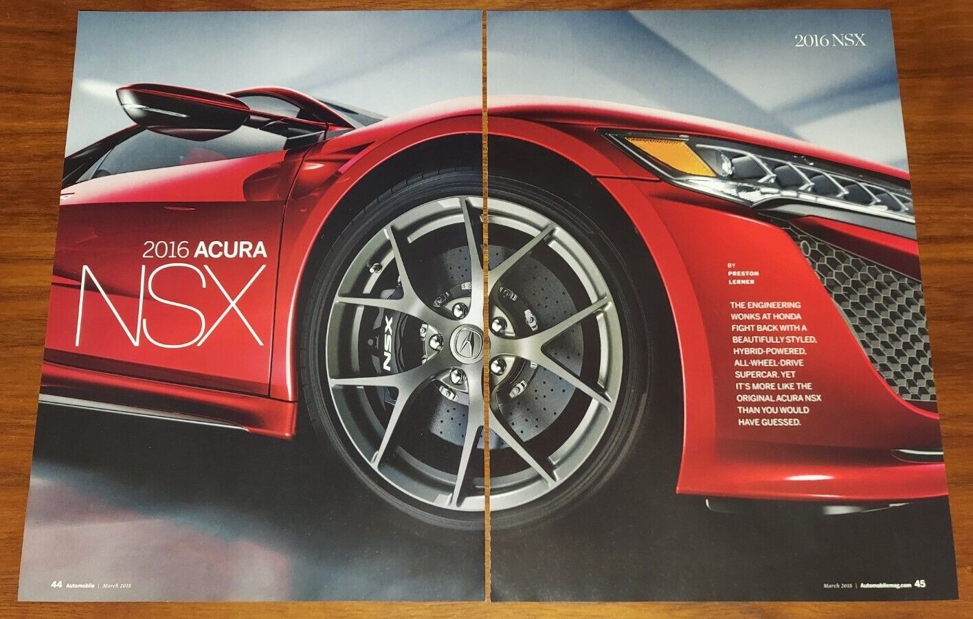 Acura 2016 Nsx Magazine Article Automobile Mag Hybrid-powered All-wheel-drive