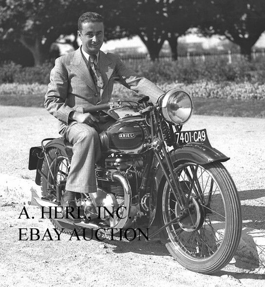 Ariel Motorcycle Photo 1937 Factory Press Photo Photograph