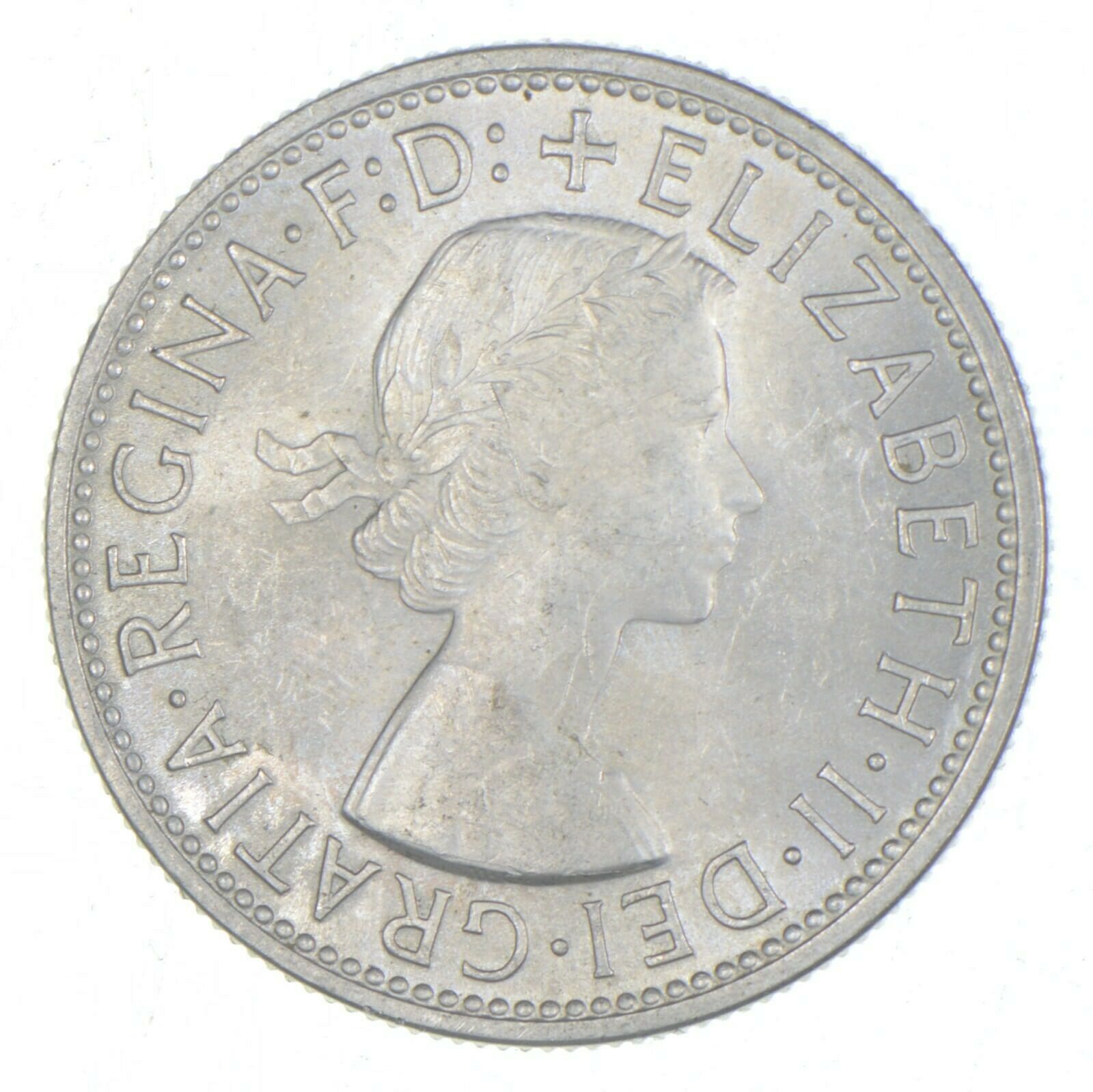 Silver Roughly Size Of Quarter 1959 Australia 1 Florin World Silver Coin *575