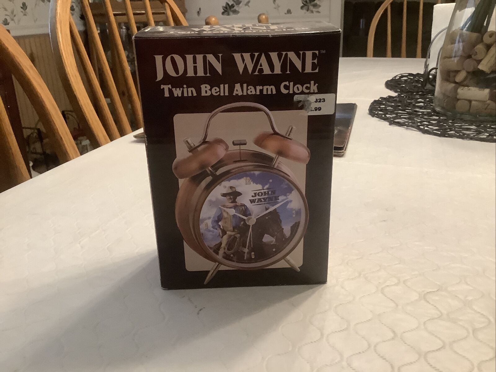 Vintage John Wayne Twin Bell Alarm Clock The Duke Rare Nib
