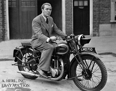 Ariel Motorcycle Photo 1943 Photograph Photo Prince Bertil In London Uk Photo