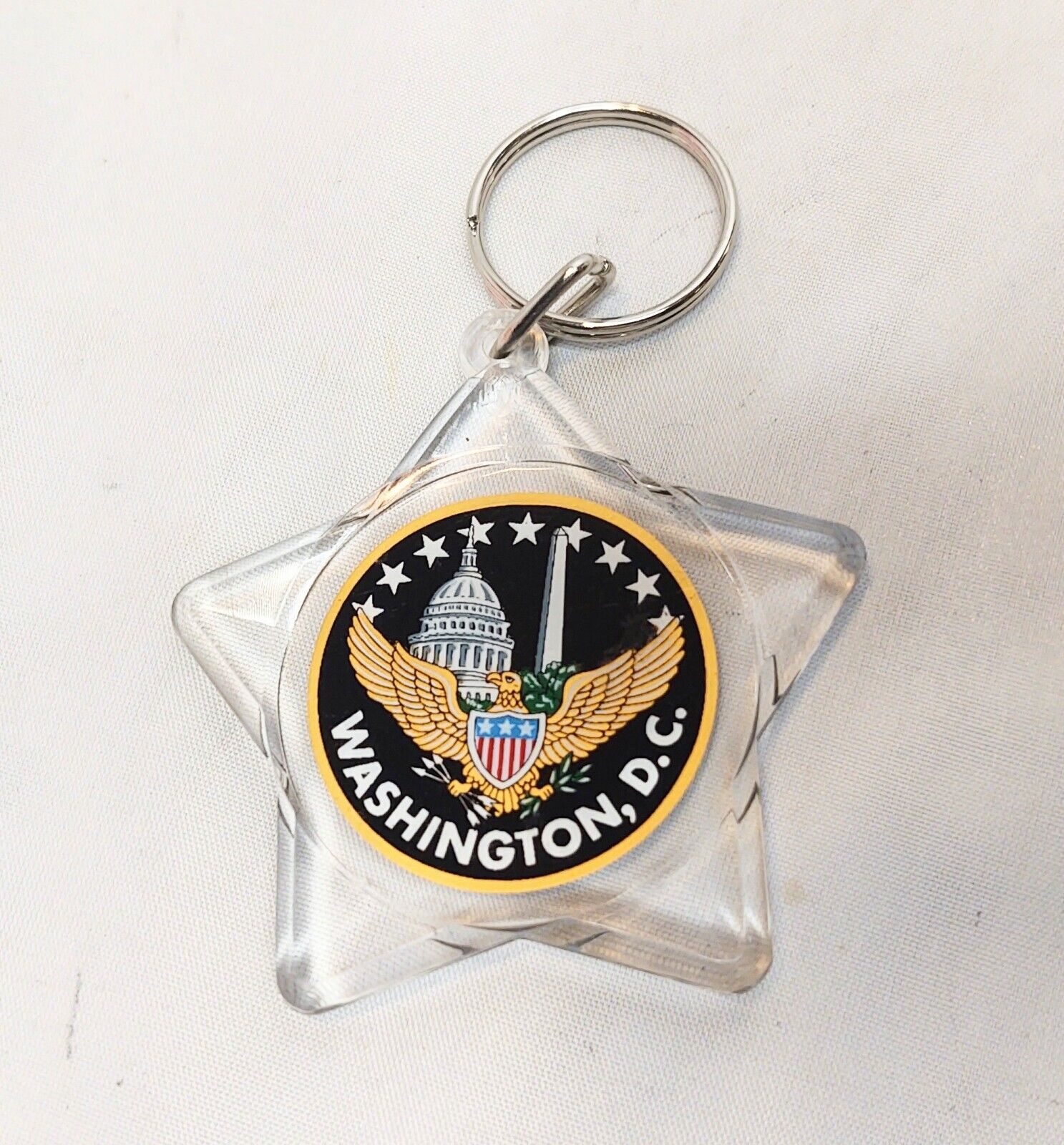 Washington Dc Souvenir Keychain Eagle Capital Star Patriotic 4th Of July Decor