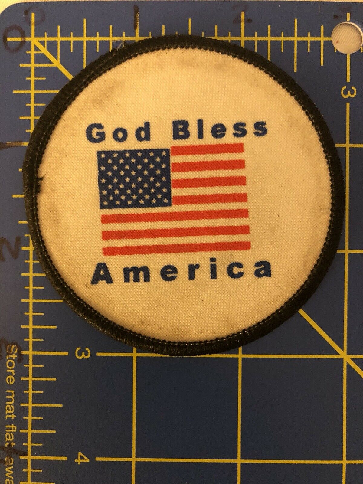 Vintage God Bless America Patch United States Of Usa U.s.a. Patriotic Flag 1976