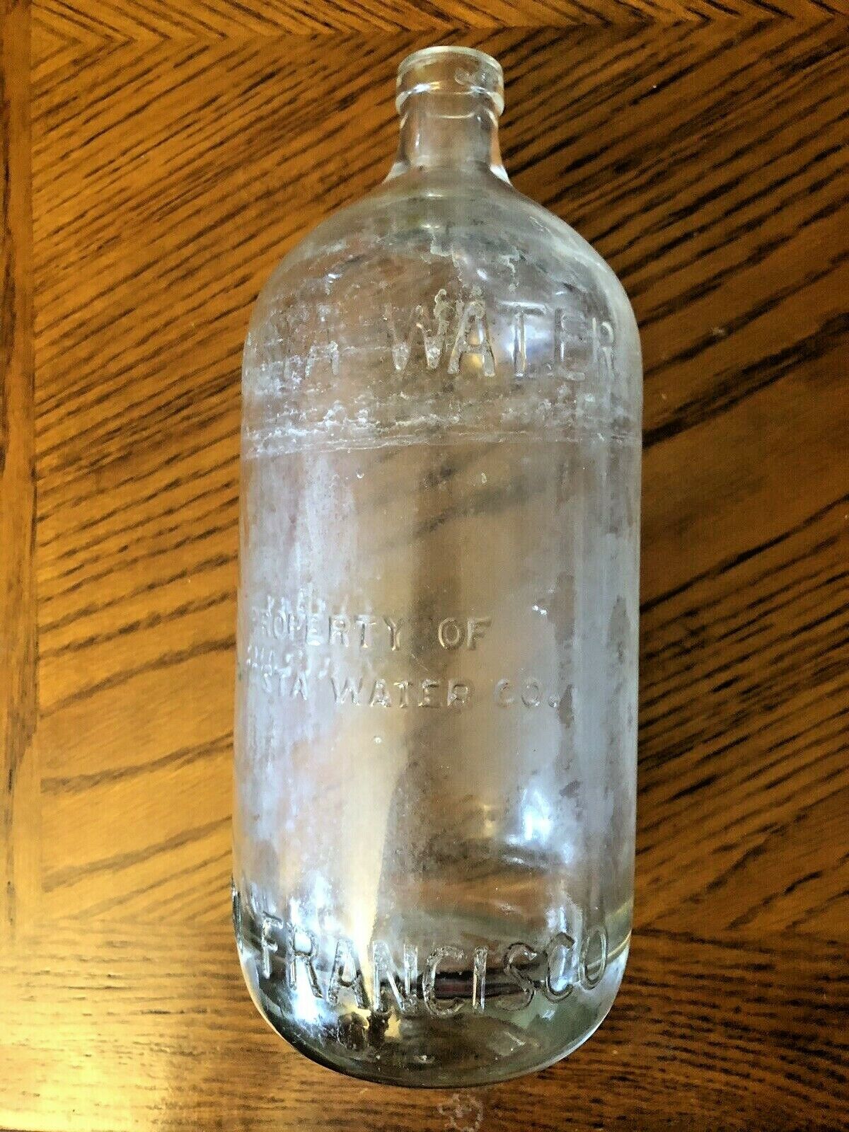 Vintage Seltzer Soda Bottle Shasta Water San Francisco Seattle Clear