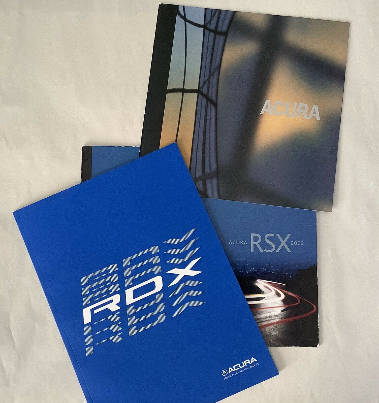 Lot Of  3 Acura Dealsr Sales Brochures, 2000 Full Line, 2002 Rsx, 2018 Rsx