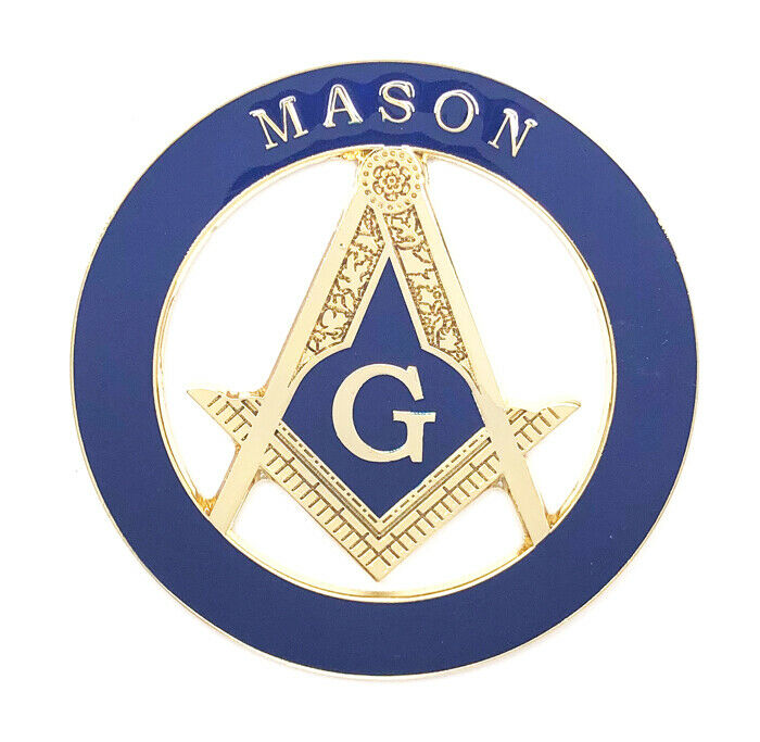 Masonic Car Emblem 3 Inch Gold #cd11