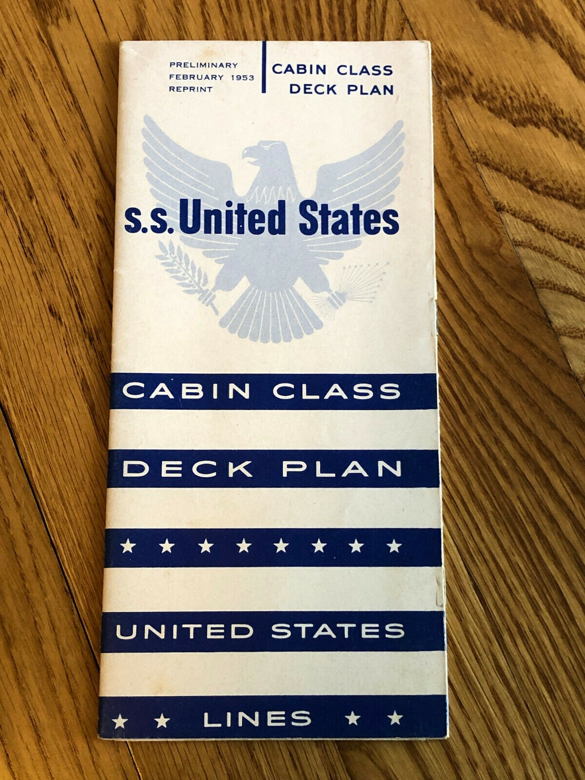 Ss United States Cabin-class Deck Plan / United States Lines / Usl